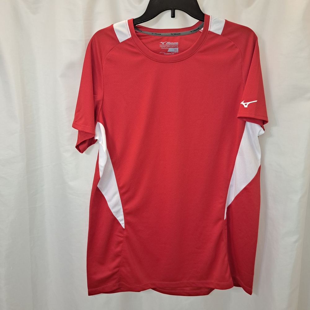 NWT Sz XL womens Mizuno Red and White Crew Neck Jersey